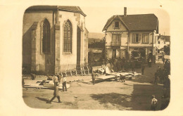 Trois épis * RARE Carte Photo * Montage D'avions Sur La Place Et Villa MADONNA * Aviation WW1 Guerre 14/18 Occupation - Trois-Epis