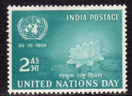 India 1954 UN United Nations Day, MLH, SG 352 (D) - Ongebruikt