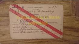 1954 GUINEE CONAKRY CARTE D ELECTEUR GELARD REGIS CHAUDRONNIER DOMICILE BAUXITES DU MIDI - Documents Historiques