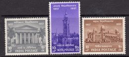 India 1957 Centenary Of Universities Set Of 3, Hinged Mint, SG 392/4 (D) - Nuovi