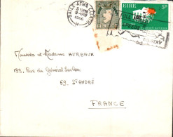 IRLANDE AFFRANCHISSEMENT COMPOSE SUR LETTRE POUR LA FRANCE 1966 - Briefe U. Dokumente