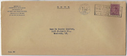 Canada 1949 Department Of Mines And Resources Cover Stamp King George VI 3 Cts Perfin OH/MS On Her/His Majesty's Service - Perforés