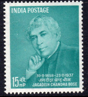 India 1958 Jagadish Chandra Bose Birth Centenary, MLH, SG 420 (D) - Neufs