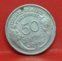 50 Centimes Morlon Alu 1945 - TB - Pièce Monnaie France - Article N°556 - 50 Centimes