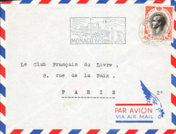 MONACO SEUL SUR LETTRE POUR LA FRANCE 1961 - Storia Postale