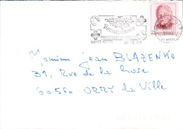 MONACO SEUL SUR LETTRE POUR LA FRANCE 1989 - Lettres & Documents