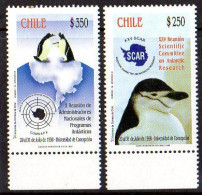 Chili Chile 1455/56 Base, Manchot, Pingouin - Faune Antarctique