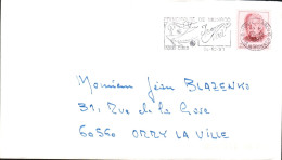 MONACO SEUL SUR LETTRE POUR LA FRANCE 1991 - Briefe U. Dokumente