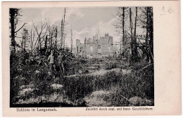 LANGEMARK, Schloss In Langemark - Zerstort Durch Engl. Und Franz. Geschutzfeuer. - Langemark-Poelkapelle