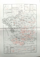 Carte Géographique Stations Maritimes (thermalisme) France Algérie Martinique Guadeloupe (Larousse Médical) - Geographical Maps
