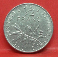 50 Centimes Semeuse 1976 - TTB - Pièce Monnaie France - Article N°586 - 1/2 Franc