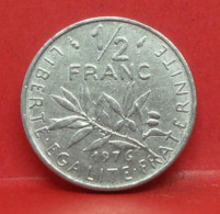 50 Centimes Semeuse 1976 - TTB - Pièce Monnaie France - Article N°587 - 1/2 Franc