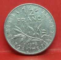 50 Centimes Semeuse 1978 - TTB - Pièce Monnaie France - Article N°591 - 1/2 Franc