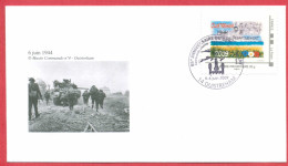 Le Commando Kieffer à OUISTREHAM -Envel. Emis Pour 65eme Anniv. Du Débarquement -TP La Plage Du Débarquement - Covers & Documents