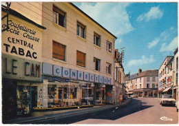 LOUDEAC: Rue De Cadelac  ( Vieille Voiture, Magasin: Central TABAC,  Confection ) - Loudéac