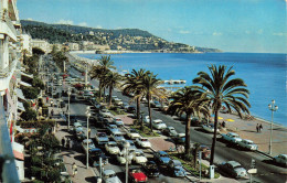 FRANCE - NICE - Promenade Des Anglais Vers Le Mont Boron - Océan - Voitures -  Animé - Colorisé - Carte Postale Ancienne - Plätze