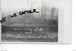 51 BAZANCOURT CARTE PHOTO 1918 GEBURSTAG SM 1918 - Bazancourt