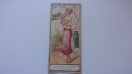 Très Beau Marque-Page.Chromo.Carte Parfumerie Ch. FAY. Femme Art Nouveau.VELOUTINE FAY. Beau Vase Chinois.Chine - Andere & Zonder Classificatie