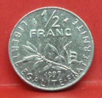 50 Centimes Semeuse 1997 - TTB - Pièce Monnaie France - Article N°614 - 1/2 Franc