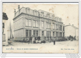 SAINT - MARD ..--  Ecole Et Maison Communale . 1906 Vers FAMILLEUREUX ( Mr GUILLAIN ) . Voir Verso . - Virton