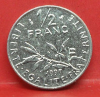 50 Centimes Semeuse 1997 - SPL - Pièce Monnaie France - Article N°616 - 1/2 Franc