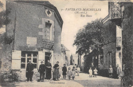 CPA 49 FAVERAYE MACHELLES RUE BASSE - Autres & Non Classés