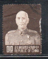 CHINA REPUBLIC CINA TAIWAN FORMOSA 1953 CHIANG KAI-SHEK PRESIDENT 10c USED USATO OBLITERE' - Used Stamps