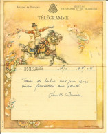 TELEGRAM B 13 ( F ) TELEGRAMME Cachet De HOMBOURG Avec Griffe - Telegrams