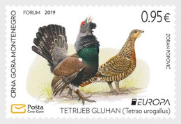 Montenegro 2019 Europa CEPT National Birds Stamp Mint - Gallinacées & Faisans