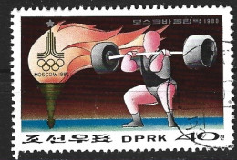 DPR KOREA. Timbre Oblitéré De 1979. Haltérophilie. - Gewichtheben