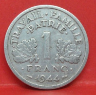 1 Franc état Français 1944 B - TTB - Pièce Monnaie France - Article N°660 - 1 Franc