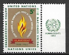 NATIONS - UNIES    -    1963 .  Y&T N° 117 * .  Flamme De La Liberté. - Nuovi