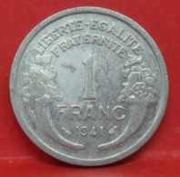 1 Franc Morlon Alu 1941 Lourde - TTB - Pièce Monnaie France - Article N°663 - 1 Franc