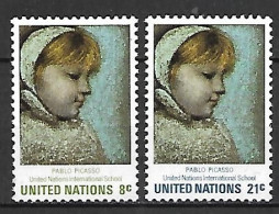 NATIONS - UNIES    -    1971 .  Y&T N° 217 / 218 * .   Tableau De Picasso - Neufs