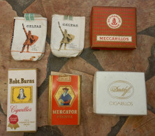 France USA Danemark 6 Paquets De Cigarillos Vide - Davidoff Celtas Meccarillos Mercator - Autres & Non Classés