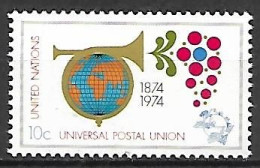 NATIONS - UNIES    -    1974 .  Y&T N° 239 * .  U. P. U.  /  Cor De Poste  /  Globe. - Nuevos