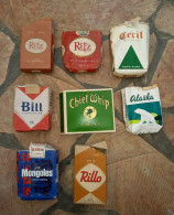 Mongoles Alaska Danmark Holland & Autres 8 Paquets De Cigarettes Vide - Rite, Bill, Cecil, Rillo - Other & Unclassified