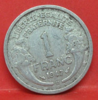 1 Franc Morlon Alu 1947 B - TB - Pièce Monnaie France - Article N°672 - 1 Franc