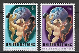 NATIONS - UNIES    -    1974 .  Y&T N° 245 / 246 * .   Les Enfants Du Monde - Neufs