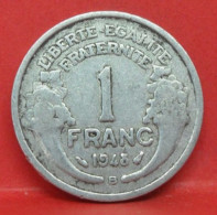 1 Franc Morlon Alu 1948 B - TB - Pièce Monnaie France - Article N°674 - 1 Franc