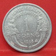 1 Franc Morlon Alu 1948 B - TTB - Pièce Monnaie France - Article N°675 - 1 Franc