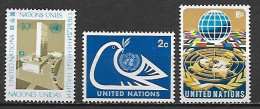 NATIONS - UNIES    -    1974 .  Y&T N° 242 / 244 * .   Série Complète. - Nuovi