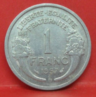 1 Franc Morlon Alu 1957 B - TTB - Pièce Monnaie France - Article N°684 - 1 Franc