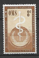 NATIONS - UNIES    -    1956 .  Y&T N° 43 * .   O. M. S.  /  Caducée  /  Serpent. - Nuevos