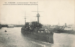 St Nazaire * Croiseur Cuirassé ERNEST RENAN Quitte Le Port * Navire De Guerre Militaria - Saint Nazaire