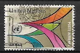 NATIONS - UNIES    -    Aéro   -   1974 .  Y&T N° 20 Oblitéré.   Chemins Du Ciel - Airmail