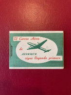 CARNET AVIATION EL CORREO AÉREO De AVIANCA SIGUE LLEGANDO PRIMERO Avec VIGNETTES PAR AVION AIR MAIL - Aviación