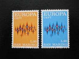 St Marin - Europa 1972 - Y.T. 808/809 - Neuf * - Mint MLH - 1972