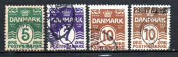 Col33 Danemark Denmark Danmark 1930 N° 193 à 196 Oblitéré Cote : 19,50€ - Gebraucht