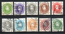 Col33 Danemark Denmark Danmark 1930 N° 197 à 206 Oblitéré Cote : 52,50€ - Used Stamps